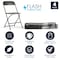 Flash Furniture Folding Chair - Black Plastic, PK4 4-LE-L-3-BK-GG - alternate 4